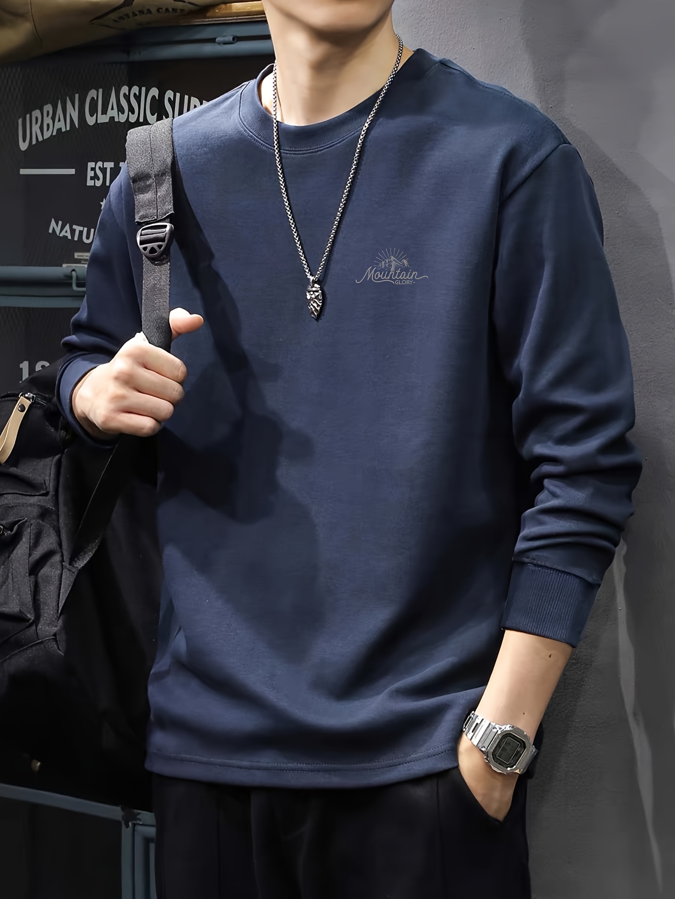เสื้อยืดคอกลมแขนยาวผู้ชายผ้าฝ้ - Undershirt Crew Neck บทวิจารณ์และราคา